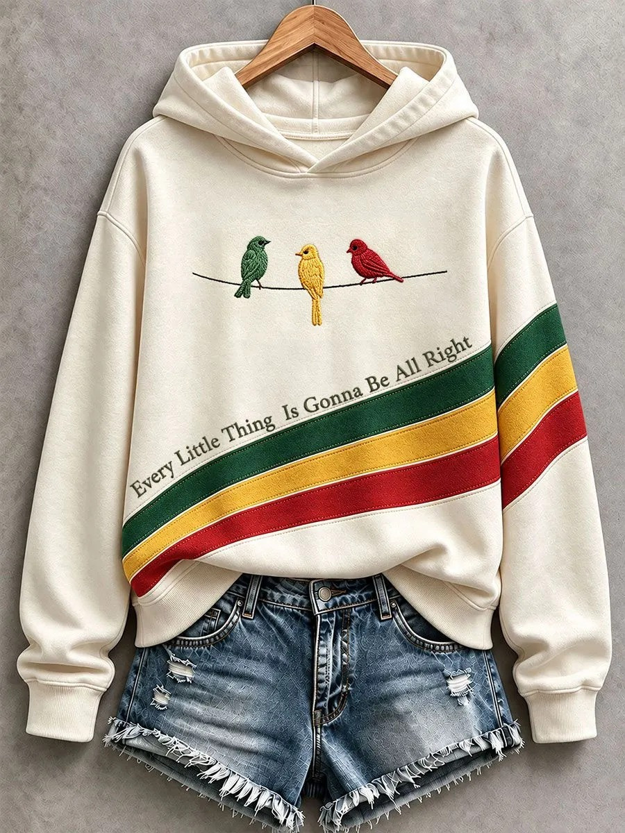Every Little Thing Is Gonna Be All Right Hoodie Three Little Birds Hoodie Gifts For Her 1 - Unicasport Every Little Thing Is Gonna Be All Right Hoodie Three Little Birds Hoodie Gifts For Her