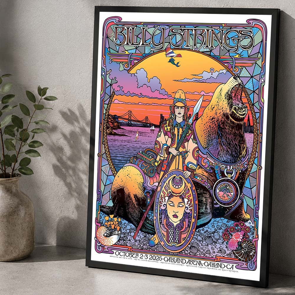 Billy Strings Oakland CA Event Poster Billy Strings Poster Presents For Fans