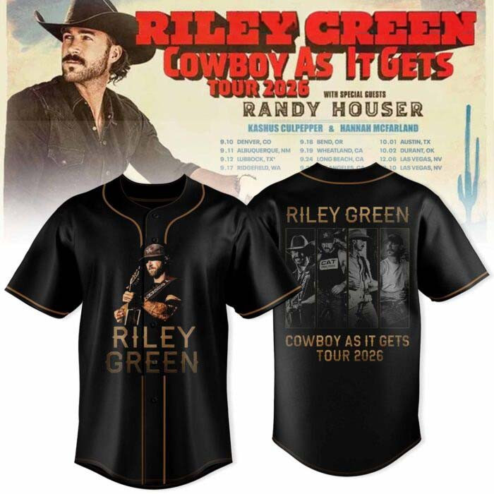 Riley Green Merch Cowboy As It Gets Collection Baseball Jersey Shirt Riley Green Lover Gift 1 - Unicasport Riley Green Merch Cowboy As It Gets Collection Baseball Jersey Shirt Riley Green Lover Gift