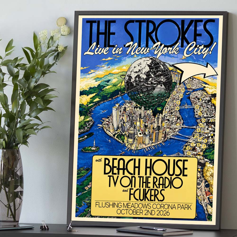 The Strokes Live In New York City Event Poster The Strokes Concert Poster Music Lovers Gifts