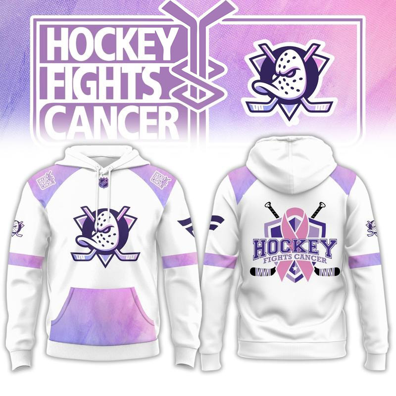 Anaheim Ducks Merch Hockey Fights Cancer Hoodie Gift For Husband 1 - Unicasport Anaheim Ducks Merch Hockey Fights Cancer Hoodie Gift For Husband