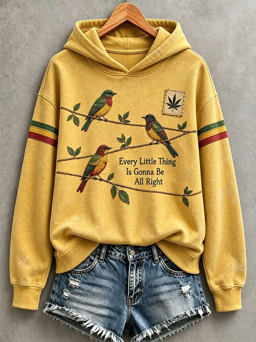 Every Little Thing Is Gonna Be All Right Hoodie Three Little Birds Outfit Gifts For Sister 1 - Unicasport Every Little Thing Is Gonna Be All Right Hoodie Three Little Birds Outfit Gifts For Sister