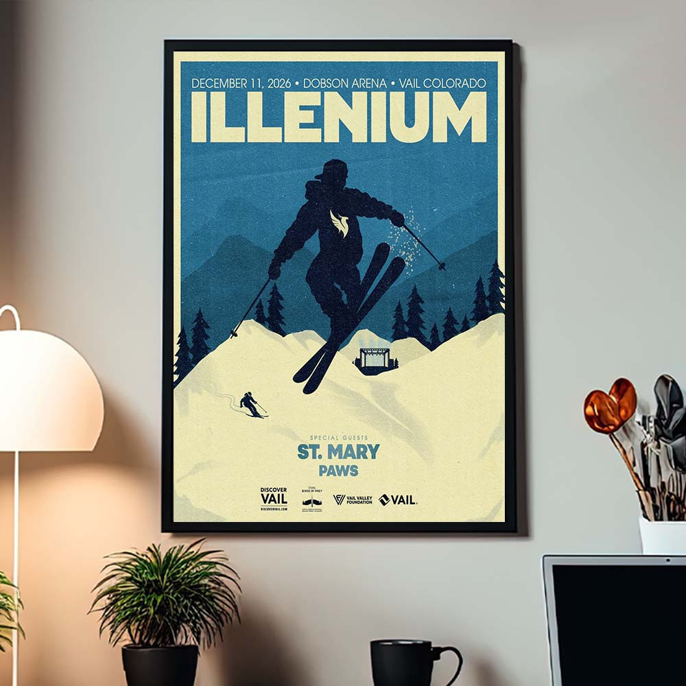 Illenium Vail Colorado 2026 Event Poster Illenium Concert Poster Music Lovers Gifts