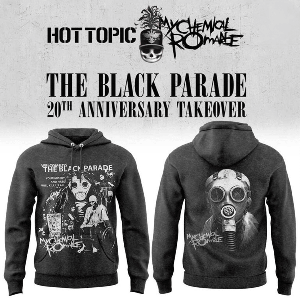 My Chemical Romance Merch The Black Parade 20th Anniversary 2026 Hoodie Best Fans Gift 1 - Unicasport My Chemical Romance Merch The Black Parade 20th Anniversary 2026 Hoodie Best Fans Gift