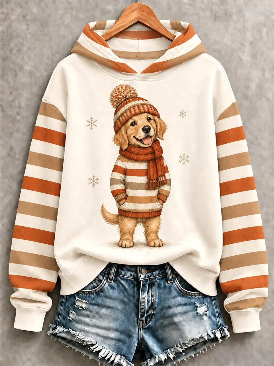 Cute Winter Golden Retriever Hoodie Cute Christmas Outfits Gifts For Golden Dog Lovers 1 - Unicasport Cute Winter Golden Retriever Hoodie Cute Christmas Outfits Gifts For Golden Dog Lovers