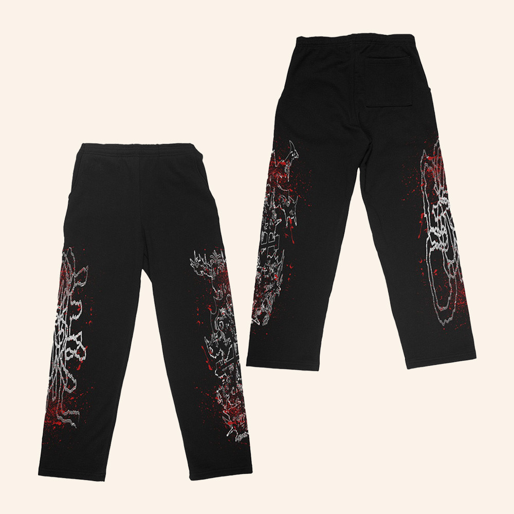 Ken Carson Merch XGorecore Bloody Sweatpants Ken Carson Concert Apparel Hip Hop Lovers Gifts 1 - Unicasport Ken Carson Merch XGorecore Bloody Sweatpants Ken Carson Concert Apparel Hip Hop Lovers Gifts
