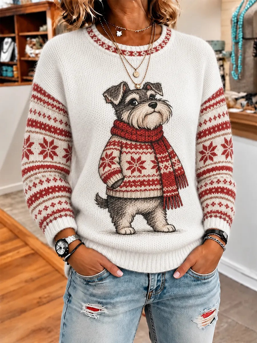 Cute Winter Schnauzer Sweater Winter Vacation Clothing Gifts For Schnauzer Lover 1 - Unicasport Cute Winter Schnauzer Sweater Winter Vacation Clothing Gifts For Schnauzer Lover