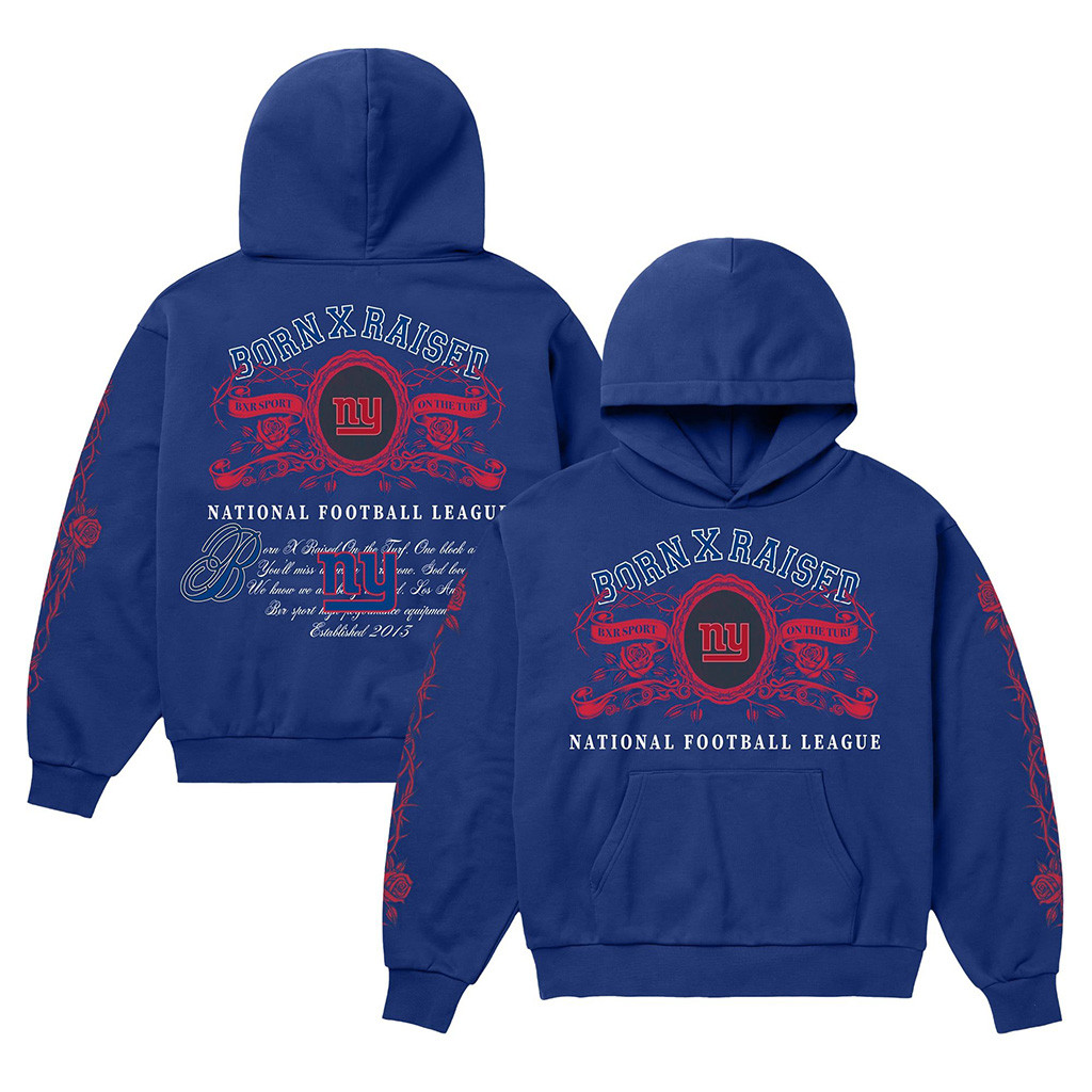 New York Giants Born X Raised NFL Merch NY Giants Crest Hoodie Presents For Football Lovers 1 - Unicasport New York Giants Born X Raised NFL Merch NY Giants Crest Hoodie Presents For Football Lovers