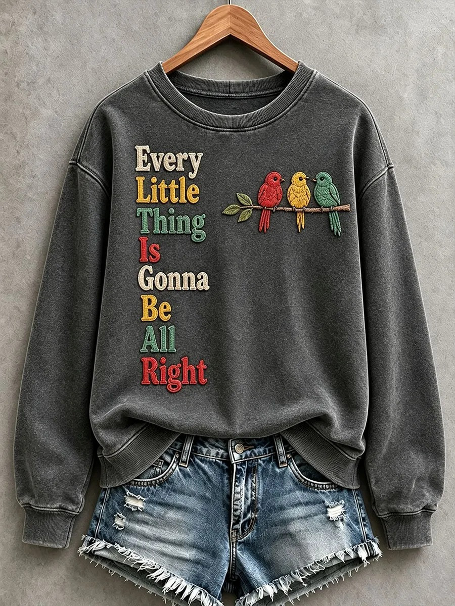 Every Little Thing Is Gonna Be All Right Sweatshirt Reggae Inspired Apparel Gifts For Sister 1 - Unicasport Every Little Thing Is Gonna Be All Right Sweatshirt Reggae Inspired Apparel Gifts For Sister