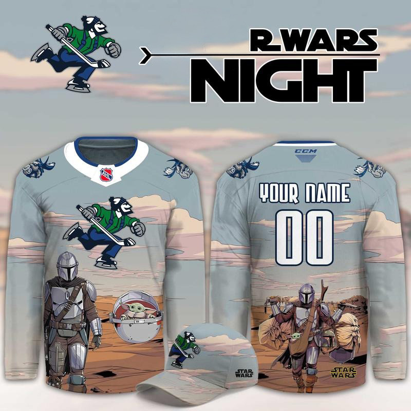 Custom Abbotsford Canucks Merch 2026 Star Wars Night Hockey Jersey Shirt Gift For Hockey Lover 1 - Unicasport Custom Abbotsford Canucks Merch 2026 Star Wars Night Hockey Jersey Shirt Gift For Hockey Lover