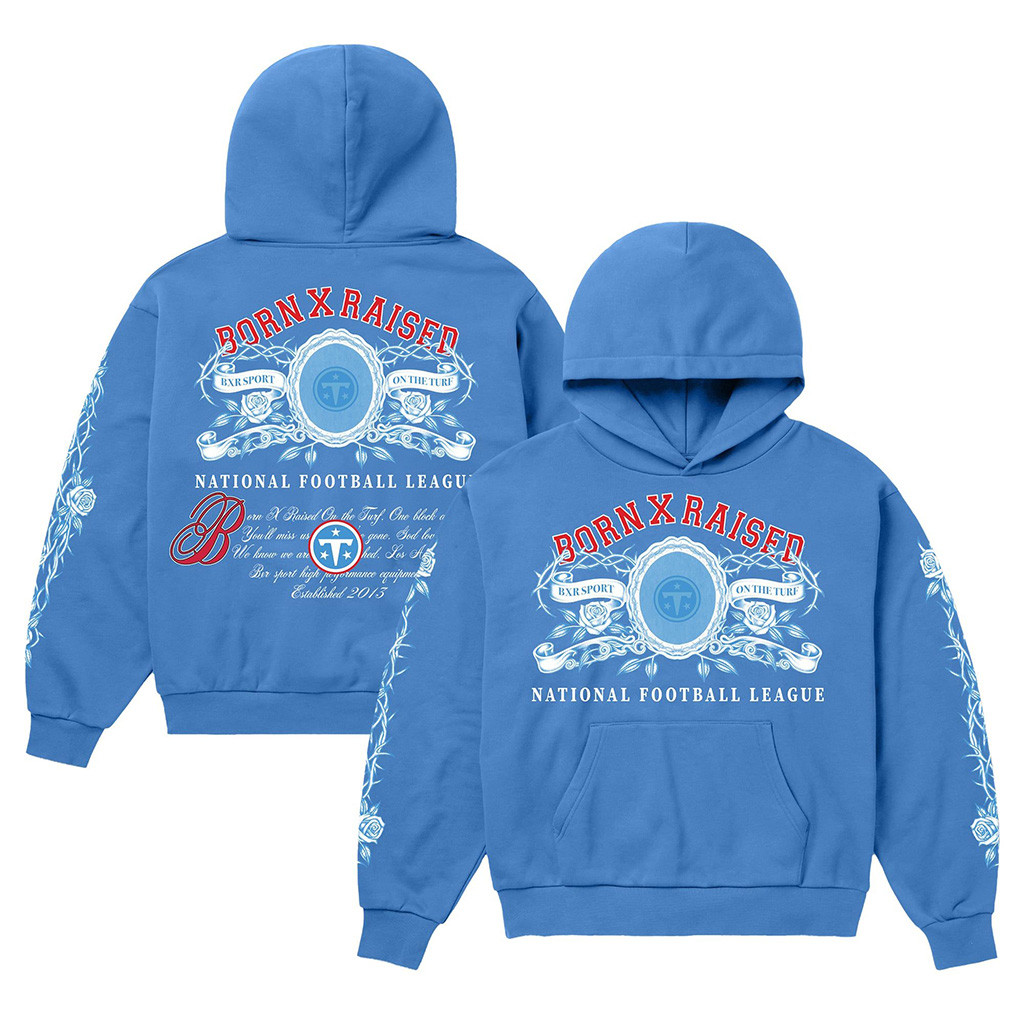 Tennessee Titans Born X Raised NFL Merch Titans Crest Hoodie Presents For Football Lovers 1 - Unicasport Tennessee Titans Born X Raised NFL Merch Titans Crest Hoodie Presents For Football Lovers
