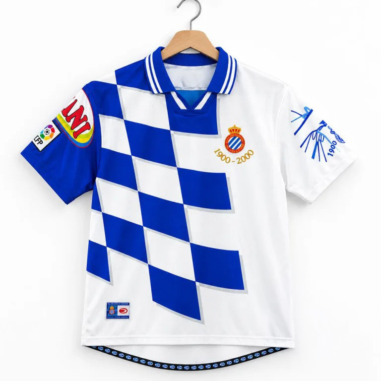RCD Espanyol Merch 1999-2000 Centenary Home Vintage Jersey Shirt Gift For Fans 1 - Unicasport RCD Espanyol Merch 1999-2000 Centenary Home Vintage Jersey Shirt Gift For Fans