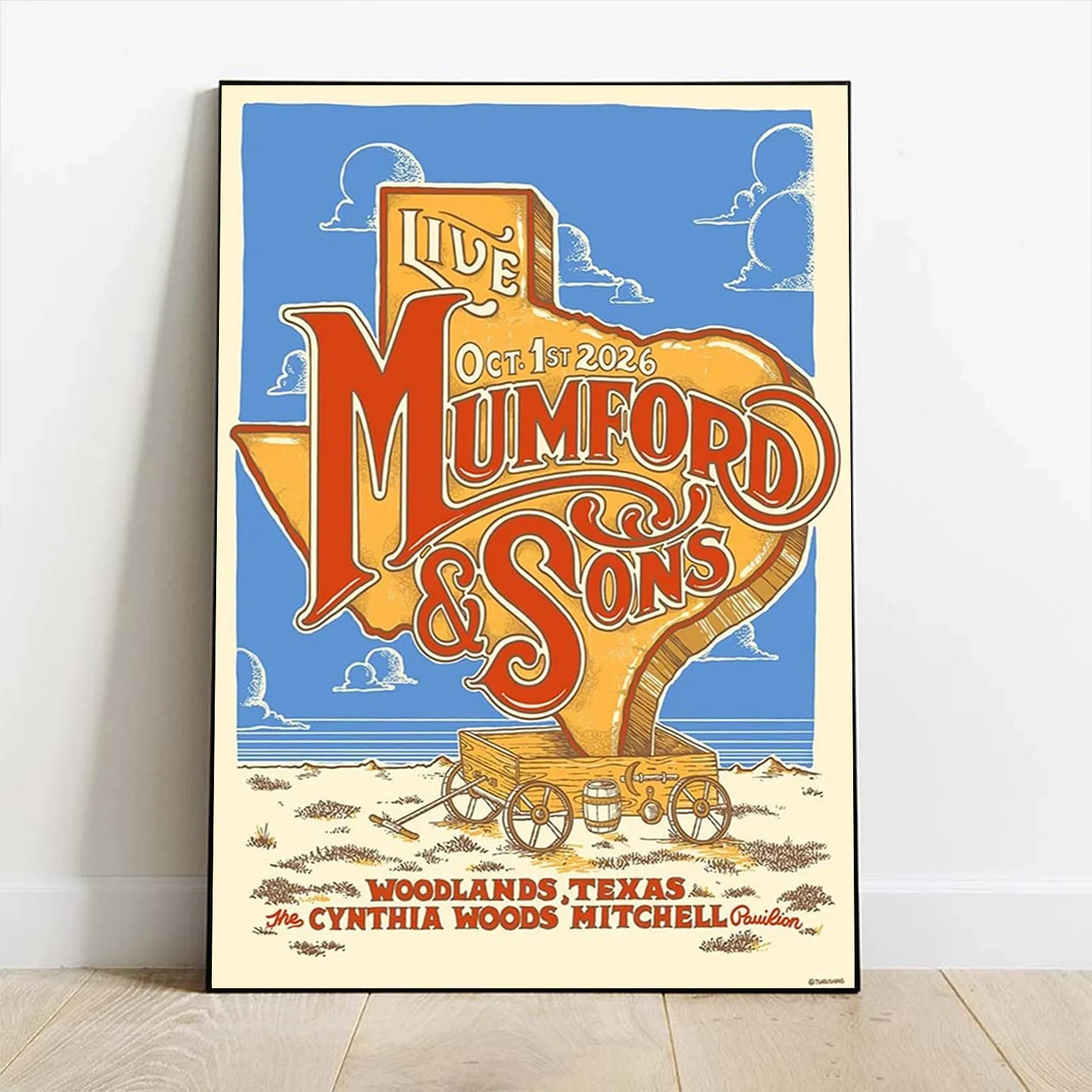 Mumford And Sons The Woodlands TX Event Poster Mumford And Sons Poster Music Lover Gifts