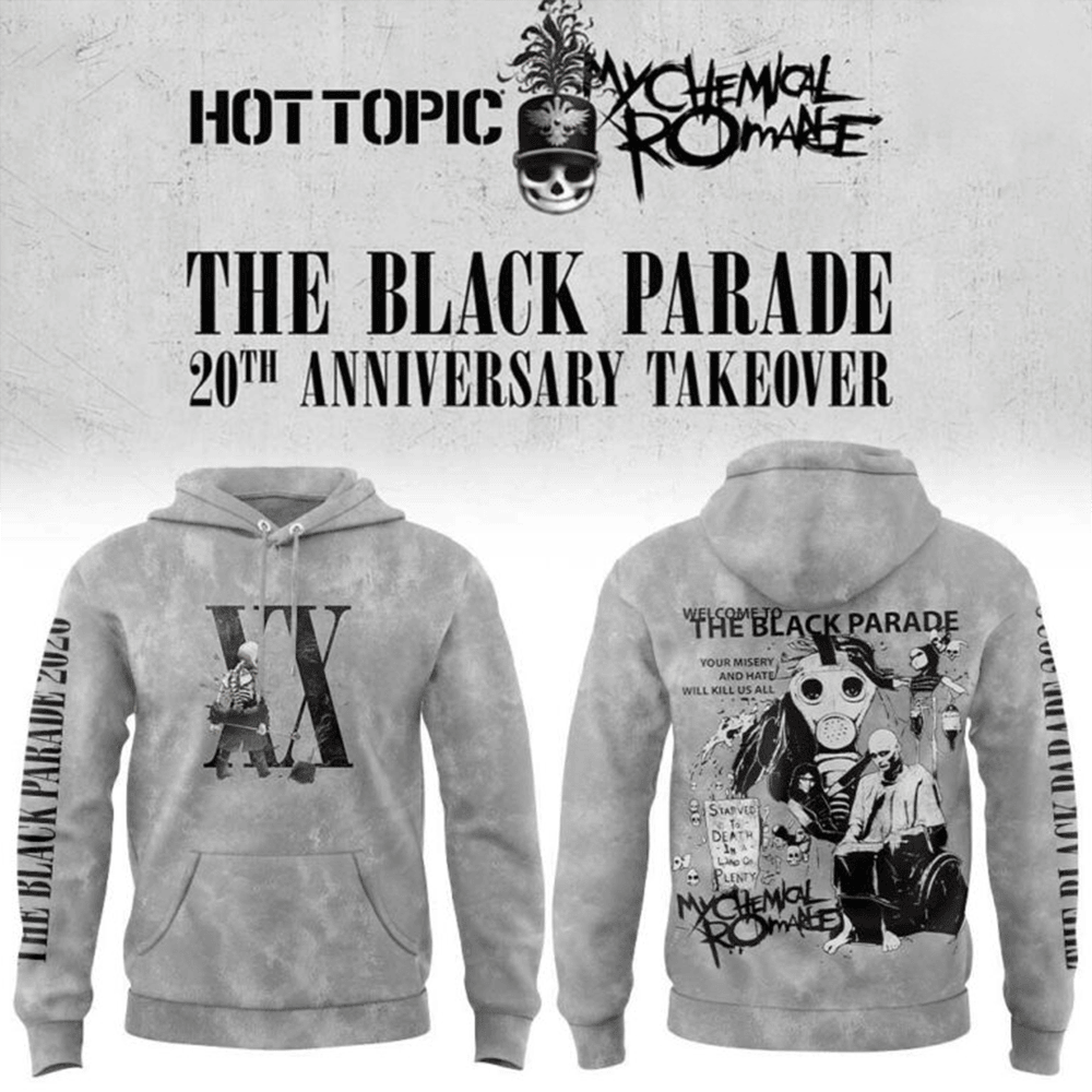 My Chemical Romance Merch The Black Parade 20th Anniversary 2026 Hoodie Fans Gift 1 - Unicasport My Chemical Romance Merch The Black Parade 20th Anniversary 2026 Hoodie Fans Gift