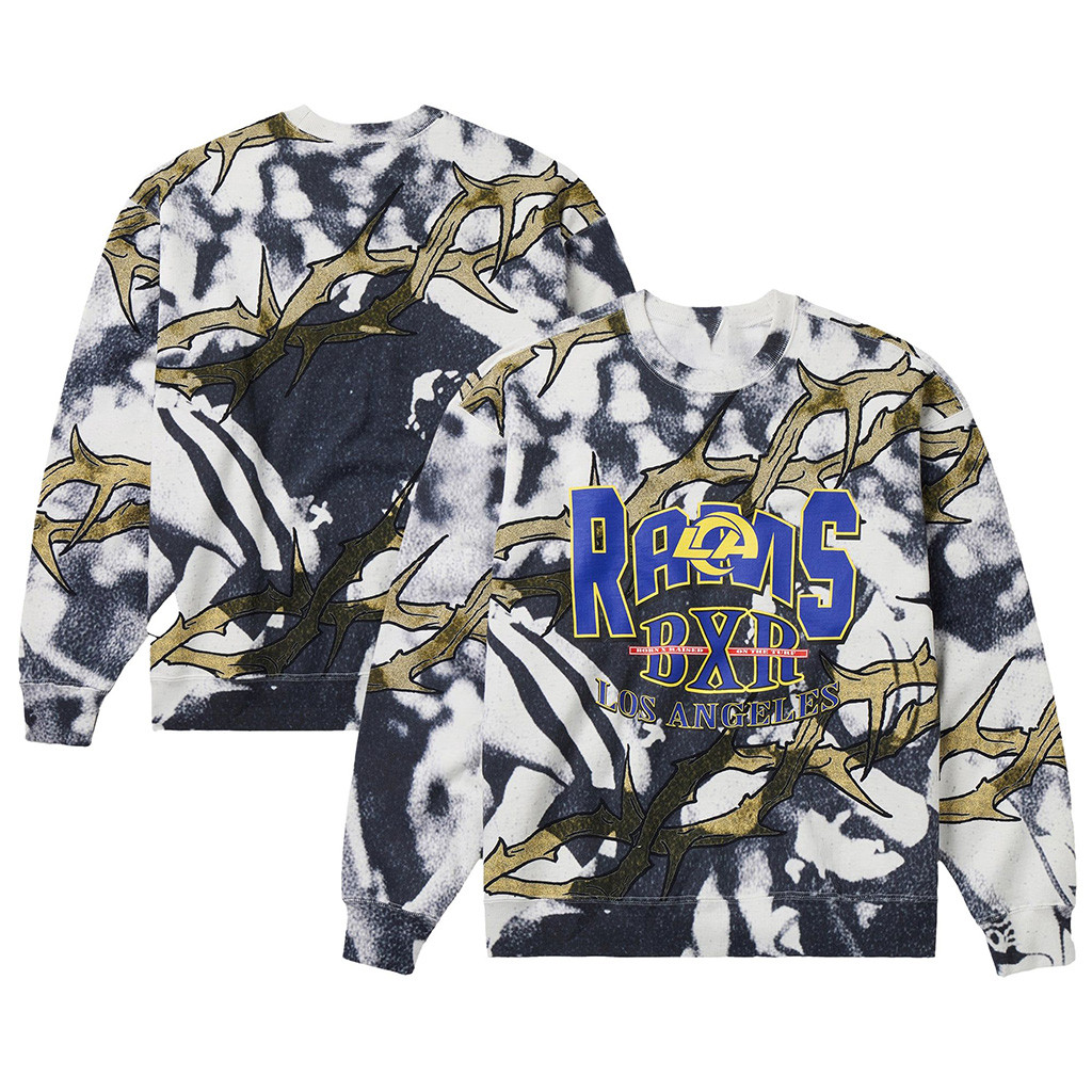 Los Angeles Rams Born X Raised NFL Merch LA Rams Thorns Sweatshirt Football Gifts For Him
