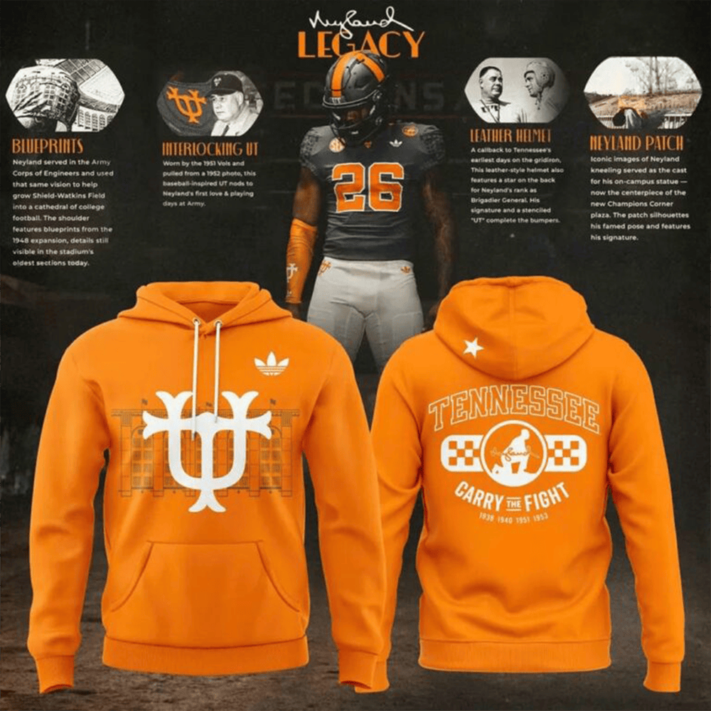 Tennessee Volunteers Merch Neyland Legacy 2026 Hoodie Fans Outfit 1 - Unicasport Tennessee Volunteers Merch Neyland Legacy 2026 Hoodie Fans Outfit