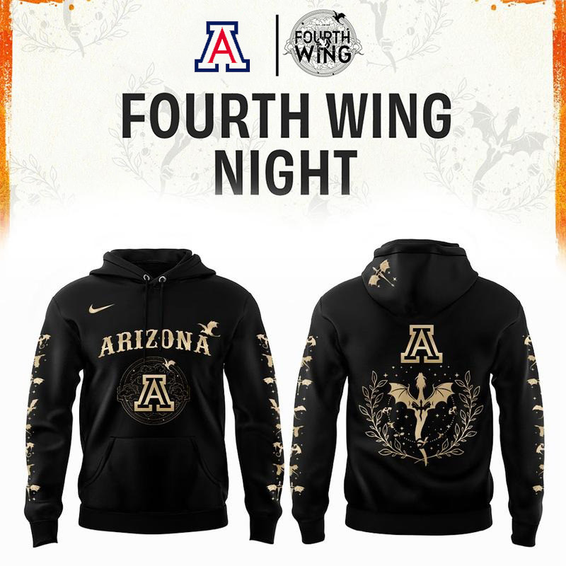 Arizona Wildcats Merch x Fourth Wings Night Hoodie Game Day Apparel Gift For Him 1 - Unicasport Arizona Wildcats Merch x Fourth Wings Night Hoodie Game Day Apparel Gift For Him