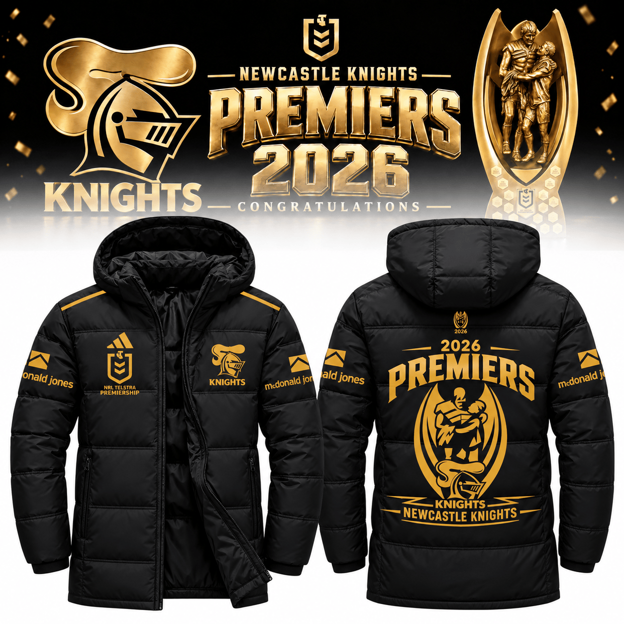 Newcastle Knights Merch 2026 NRL Premiers Zip Hoodie Present For Rugby Lovers 1 - Unicasport Newcastle Knights Merch 2026 NRL Premiers Zip Hoodie Present For Rugby Lovers
