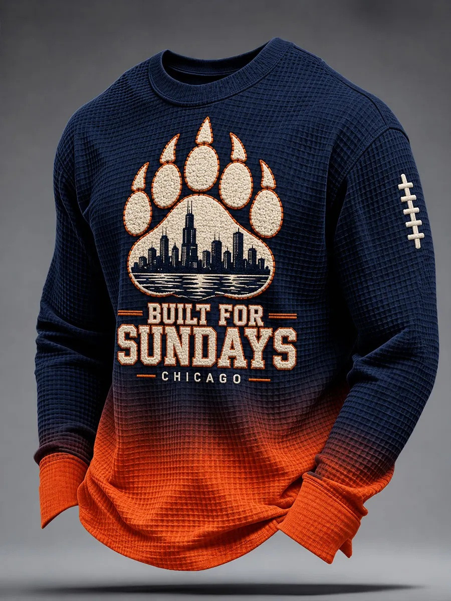 Chicago Bears Merch Built For Sundays Chicago Long Sleeve Shirt Dad Gift