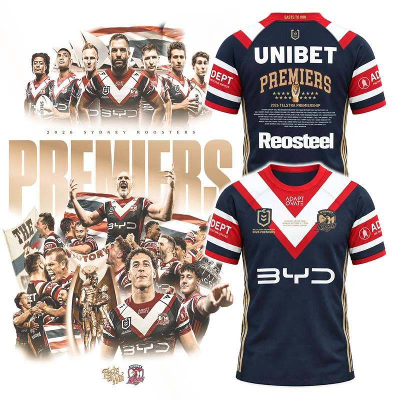 Sydney Roosters Merch 2026 NRL Premiers Signed Jersey Shirt Football Fans Gear Ideas 1 - Unicasport Sydney Roosters Merch 2026 NRL Premiers Signed Jersey Shirt Football Fans Gear Ideas