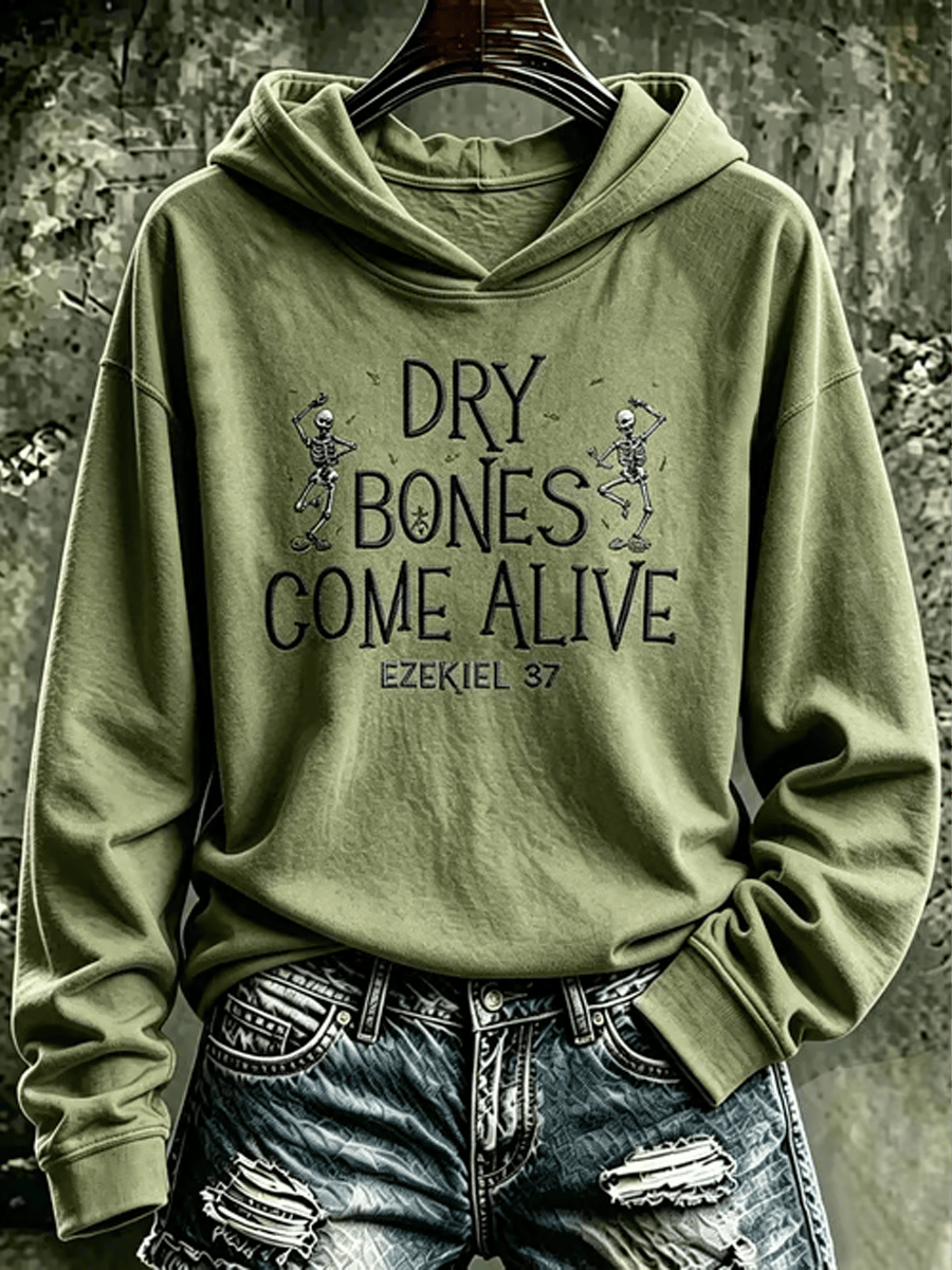 Dry Bones Come Alive Green Sweatshirt Vintage Gothic Skeleton Apparel Gifts For Holiday Lover 1 - Unicasport Dry Bones Come Alive Green Sweatshirt Vintage Gothic Skeleton Apparel Gifts For Holiday Lover