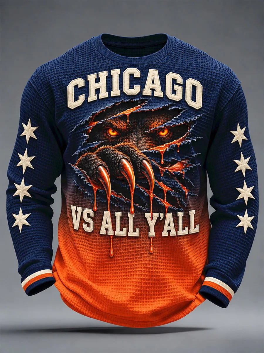 Chicago Bears Merch Chicago Vs All Y'all Long Sleeve Shirt Boyfriend Gift