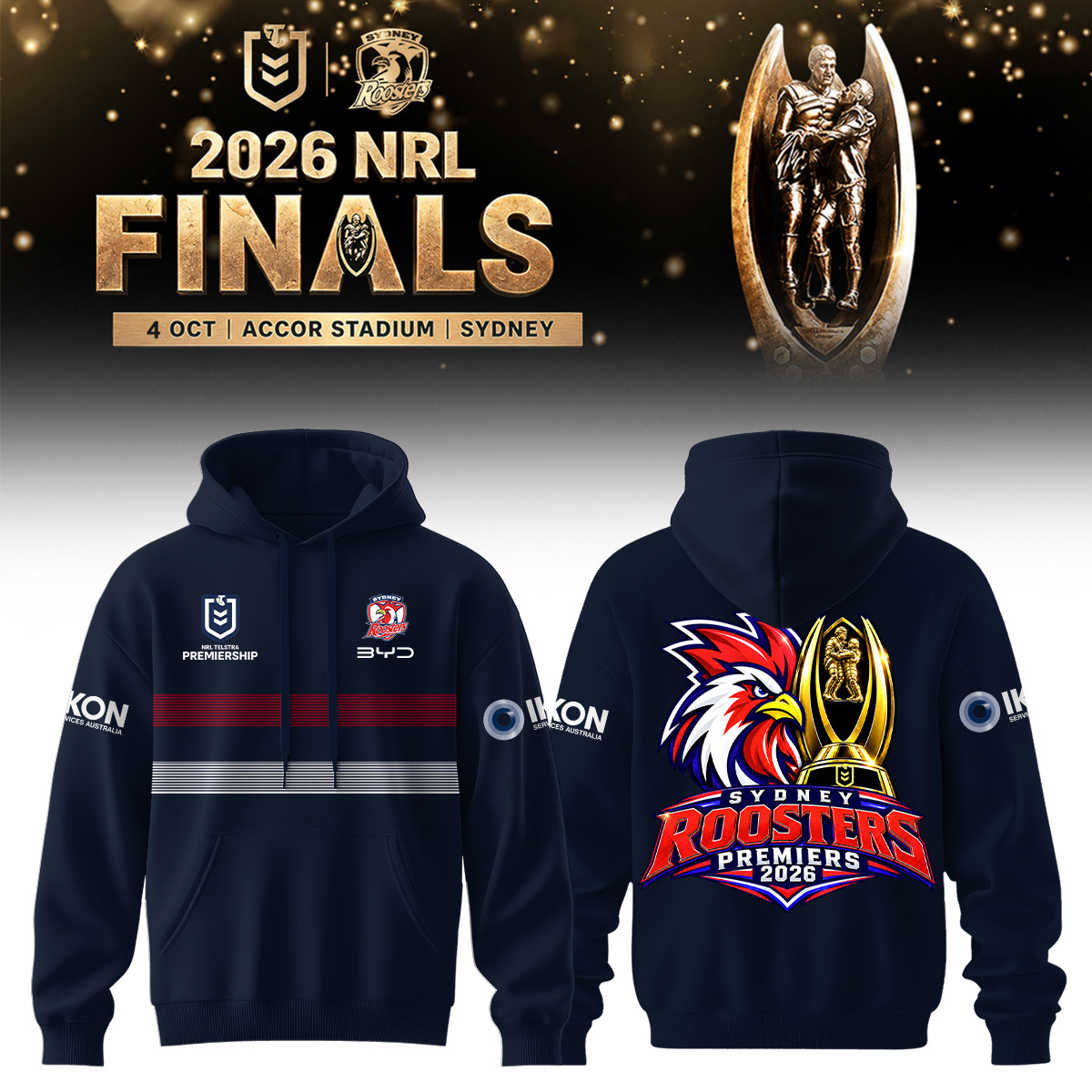 Sydney Roosters Merch 2026 NRL Premiers Hoodie Presents Idea For Sydney Roosters Fans 1 - Unicasport Sydney Roosters Merch 2026 NRL Premiers Hoodie Presents Idea For Sydney Roosters Fans