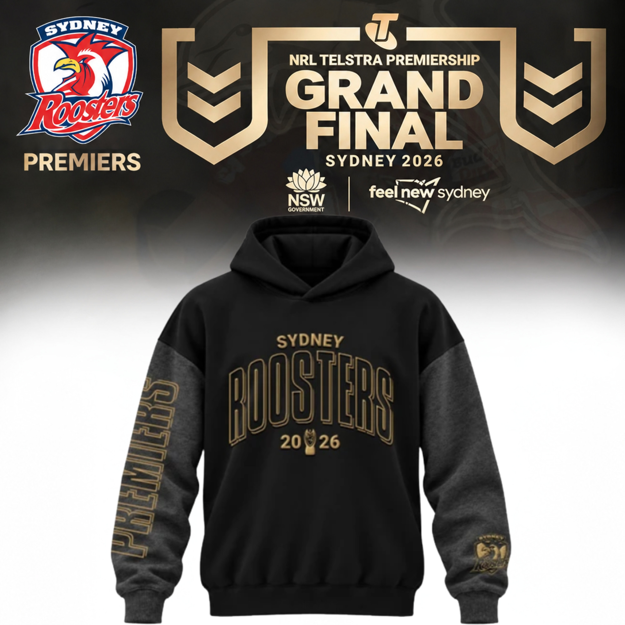 Sydney Roosters Merch 2026 NRL Premiers Hoodie Sydney Roosters Apparel Best Fan Gear 1 - Unicasport Sydney Roosters Merch 2026 NRL Premiers Hoodie Sydney Roosters Apparel Best Fan Gear