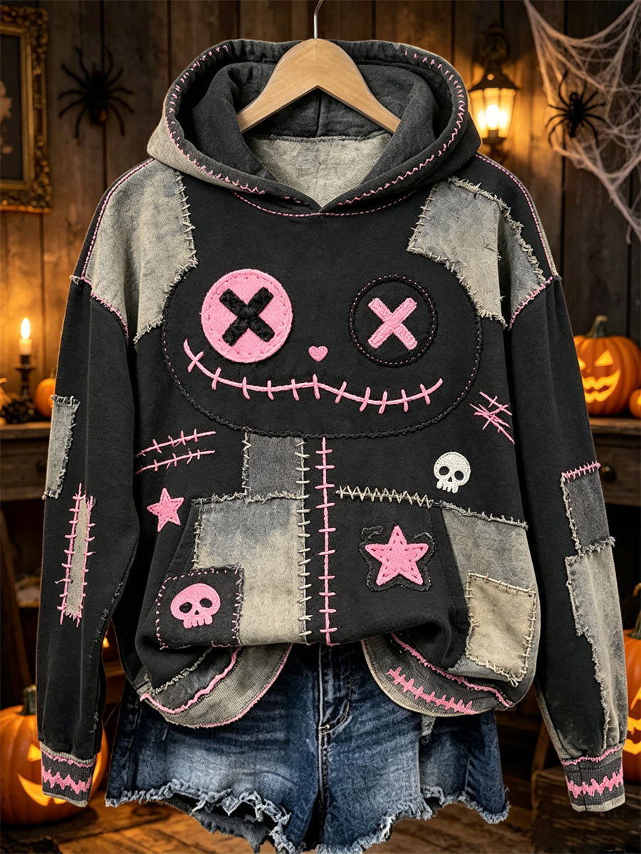 Spooky Pastel Goth Voodoo Smile Halloween Hoodie Halloween Themed Apparel Outfit For Girlfriend 1 - Unicasport Spooky Pastel Goth Voodoo Smile Halloween Hoodie Halloween Themed Apparel Outfit For Girlfriend