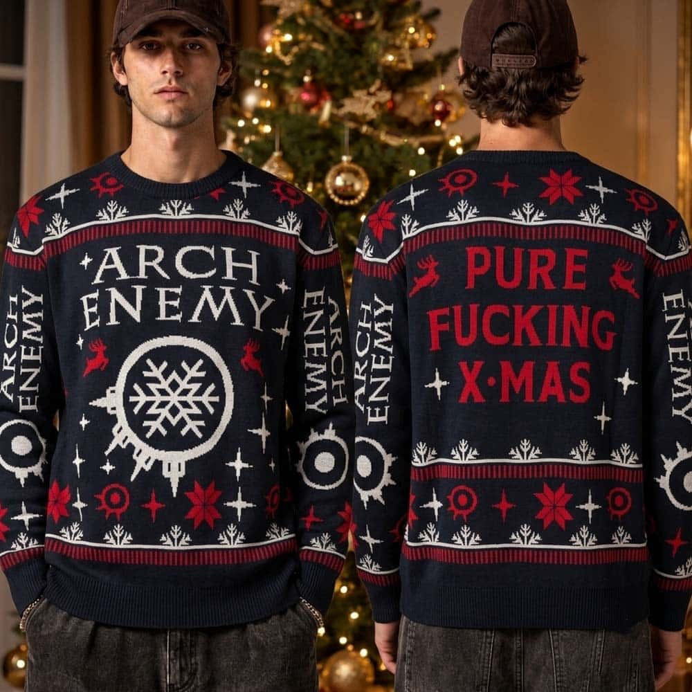 Arch Enemy Band Merch Snowflake Logo Ugly Christmas Sweater Xmas Gift For Him 1 - Unicasport Arch Enemy Band Merch Snowflake Logo Ugly Christmas Sweater Xmas Gift For Him