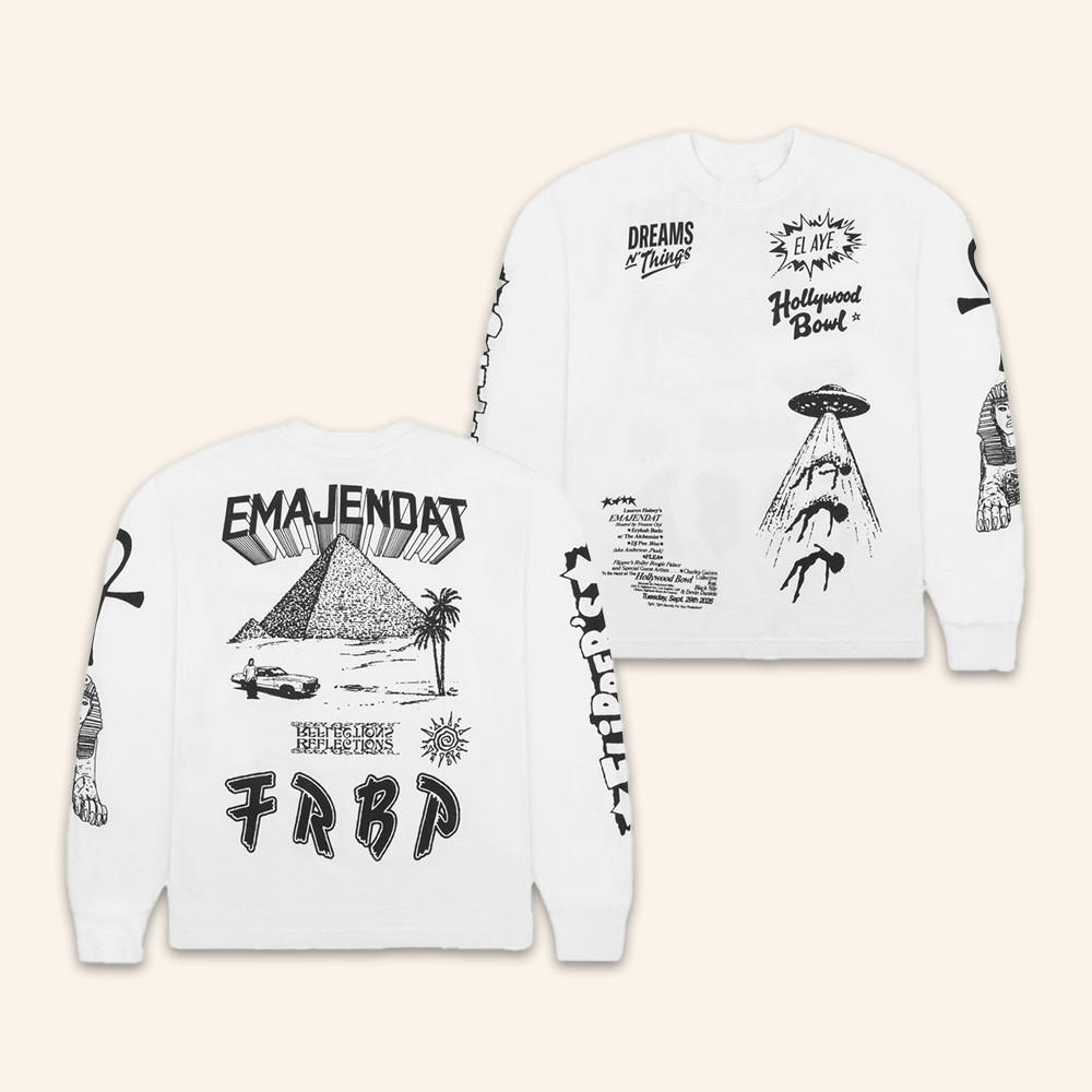 Flipper's Roller Boogie Palace Merch Halsey Long Sleeve Shirt White Hollywood Bowl Shirt 1 - Unicasport Flipper's Roller Boogie Palace Merch Halsey Long Sleeve Shirt White Hollywood Bowl Shirt