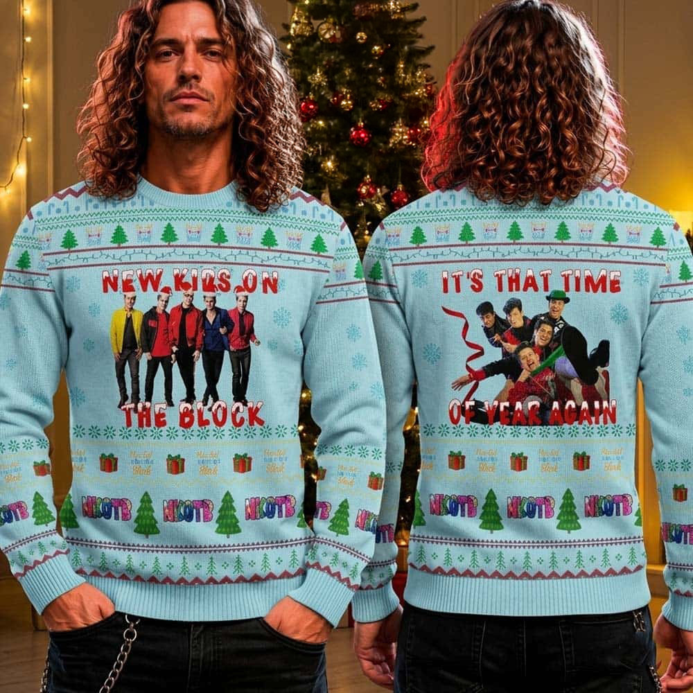 New Kids On The Block Merch NKOTB It's That Time Of Year Again Ugly Christmas Sweater Gift For Men 1 - Unicasport New Kids On The Block Merch NKOTB It's That Time Of Year Again Ugly Christmas Sweater Gift For Men