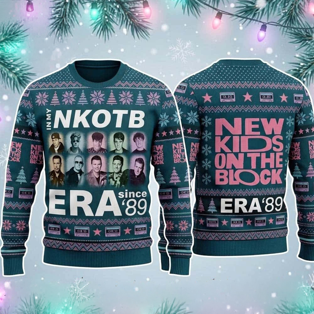 New Kids On The Block Merch NKOTB In My Era Since 89 Boyband Ugly Christmas Sweater Gift For Him 1 - Unicasport New Kids On The Block Merch NKOTB In My Era Since 89 Boyband Ugly Christmas Sweater Gift For Him