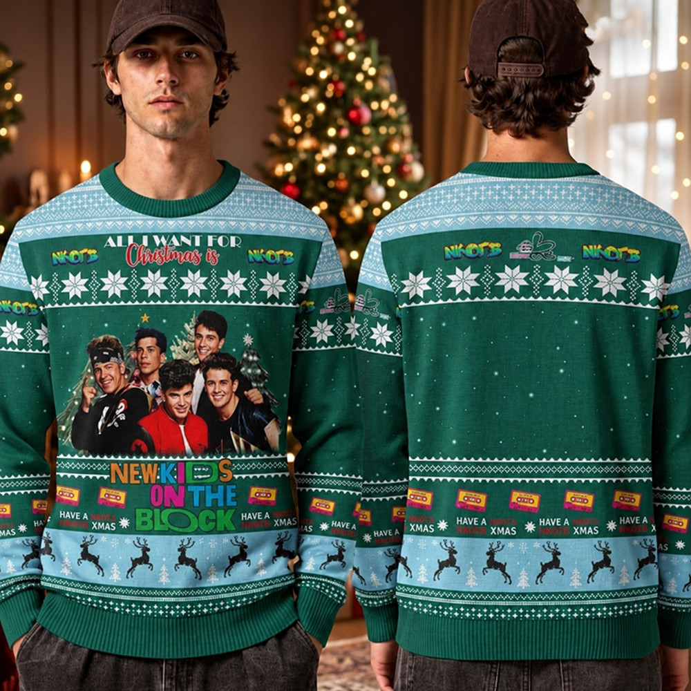 NKOTB New Kids On The Block Merch Ugly Christmas Sweater Xmas Gift For Fan 1 - Unicasport NKOTB New Kids On The Block Merch Ugly Christmas Sweater Xmas Gift For Fan