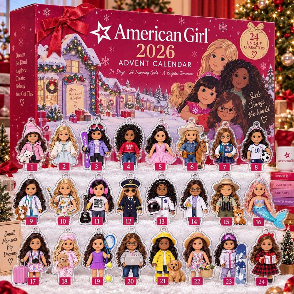 American Girl 2026 Pink Advent Calendar 24 Acrylic Ornaments Blind Box Gift For Daughter