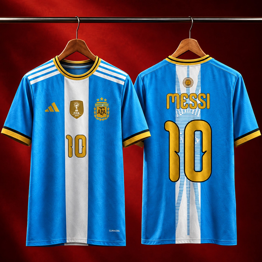 Messi Last Match Jersey Farewell Lionel Messi #10 Argentina Football Jersey Fan Gear Him Gifts