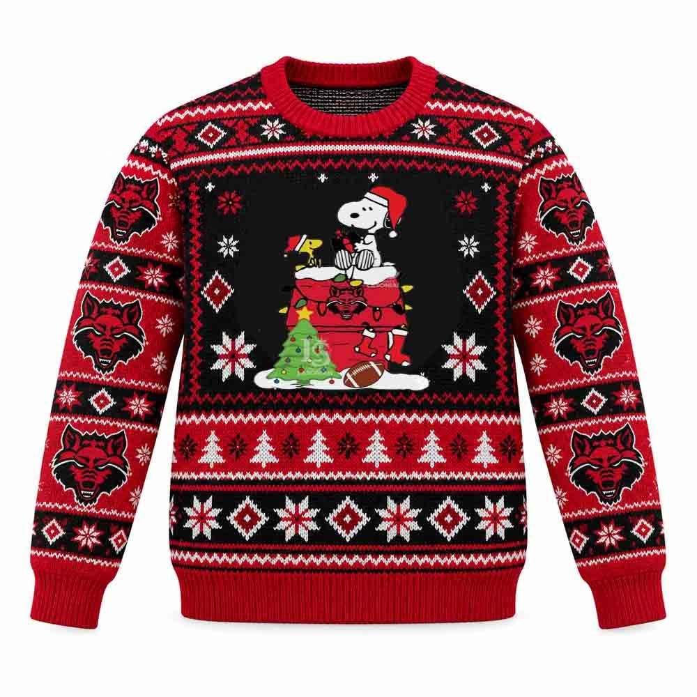 Arkansas State Merch Red Wolves Snoopy Sport Christmas Ugly Sweatshirt Gift For Brother 1 - Unicasport Arkansas State Merch Red Wolves Snoopy Sport Christmas Ugly Sweatshirt Gift For Brother