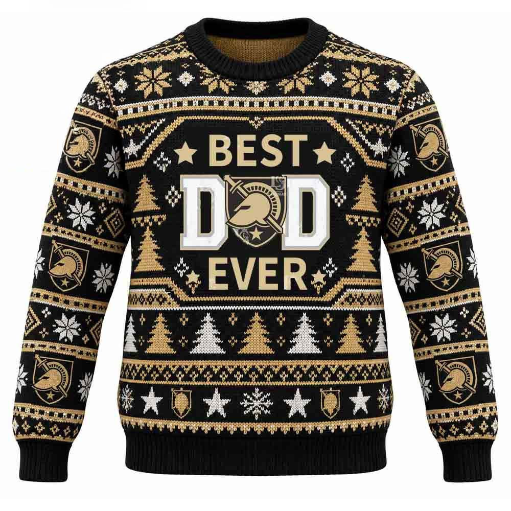 Army Black Knights Merch Best Dad Ever Christmas Ugly Sweater Gift For Football Lover 1 - Unicasport Army Black Knights Merch Best Dad Ever Christmas Ugly Sweater Gift For Football Lover