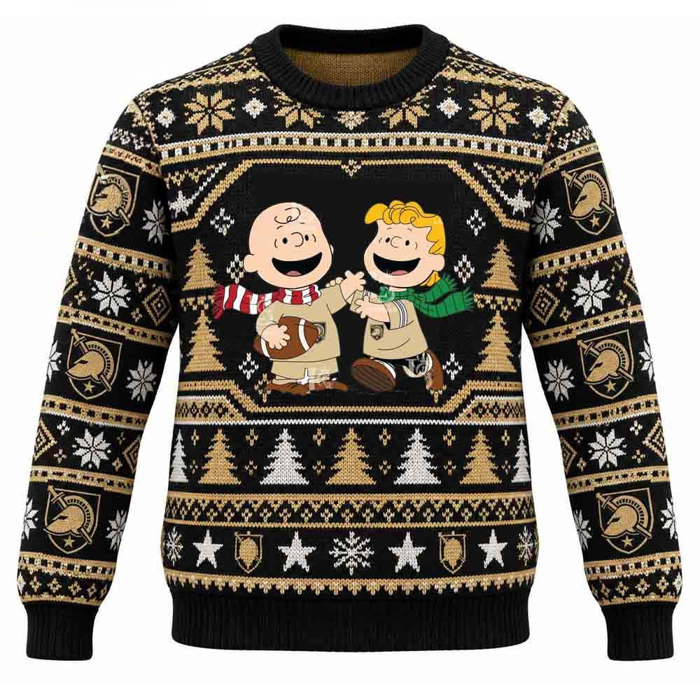 Army Black Knights Merch Charlie Brown And Linus Football Christmas Ugly Sweater Football Fans Gear 1 - Unicasport Army Black Knights Merch Charlie Brown And Linus Football Christmas Ugly Sweater Football Fans Gear