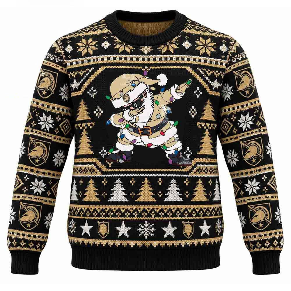 Army Black Knights Merch Dabbing Santa Claus Christmas Ugly Sweater Gift For Brother 1 - Unicasport Army Black Knights Merch Dabbing Santa Claus Christmas Ugly Sweater Gift For Brother