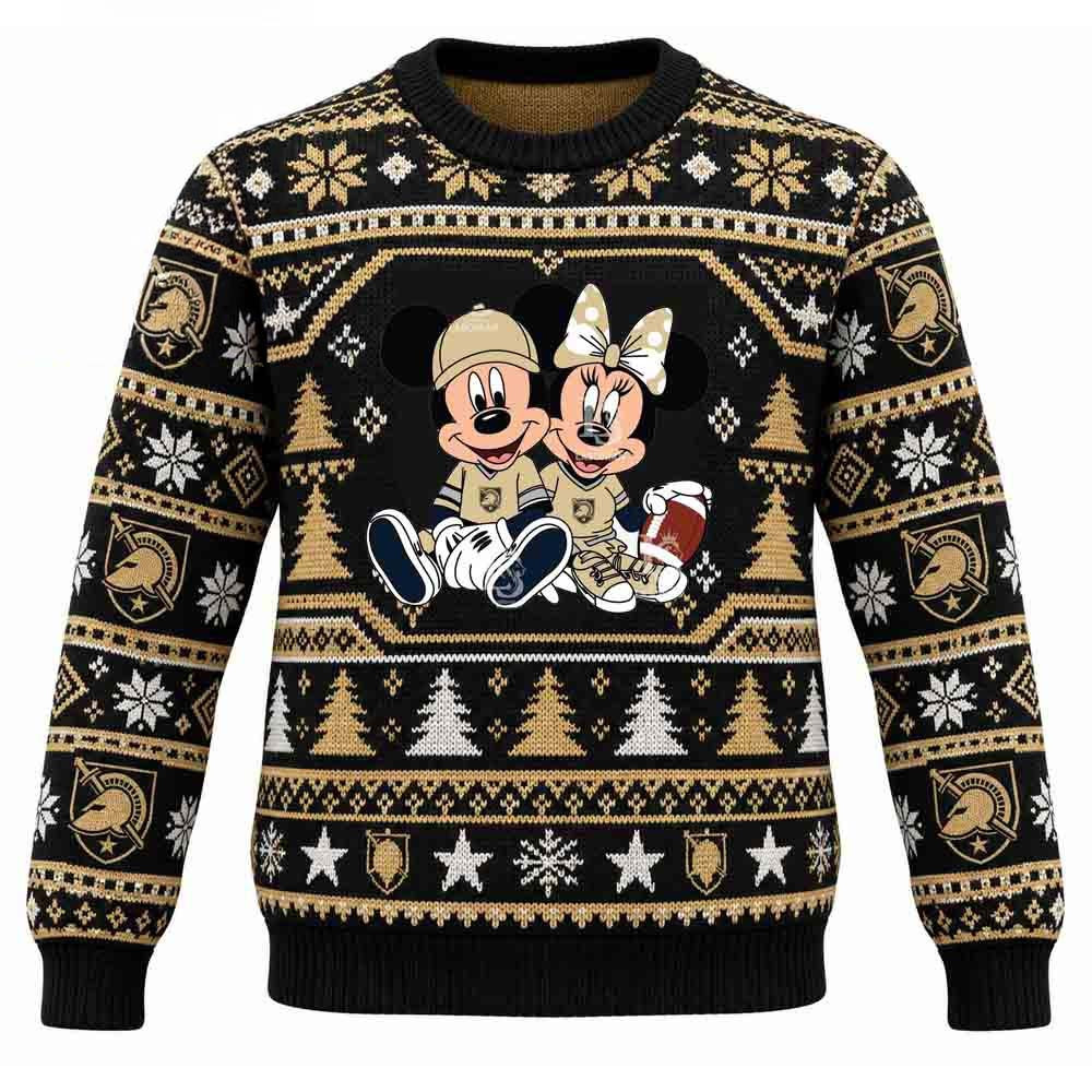 Army Black Knights Merch Disney Mickey And Minnie Mouse Christmas Ugly Sweater Gift For Bestie 1 - Unicasport Army Black Knights Merch Disney Mickey And Minnie Mouse Christmas Ugly Sweater Gift For Bestie