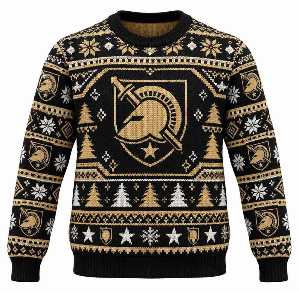Army Black Knights Merch Logo Christmas Ugly Sweater Gift For Brother 1 - Unicasport Army Black Knights Merch Logo Christmas Ugly Sweater Gift For Brother