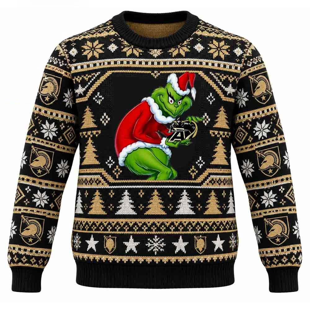 Army Black Knights Merch Logo Grinch Stolen Old Logo Christmas Ugly Sweater Gift For Friends 1 - Unicasport Army Black Knights Merch Logo Grinch Stolen Old Logo Christmas Ugly Sweater Gift For Friends