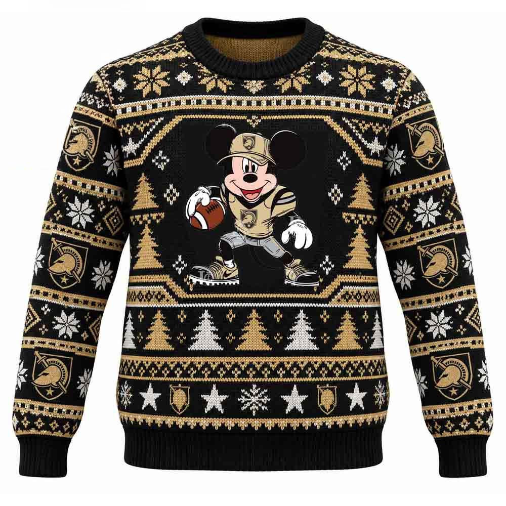 Army Black Knights Merch Mickey Mouse Christmas Ugly Sweatshirt Gift For Fans 1 - Unicasport Army Black Knights Merch Mickey Mouse Christmas Ugly Sweatshirt Gift For Fans