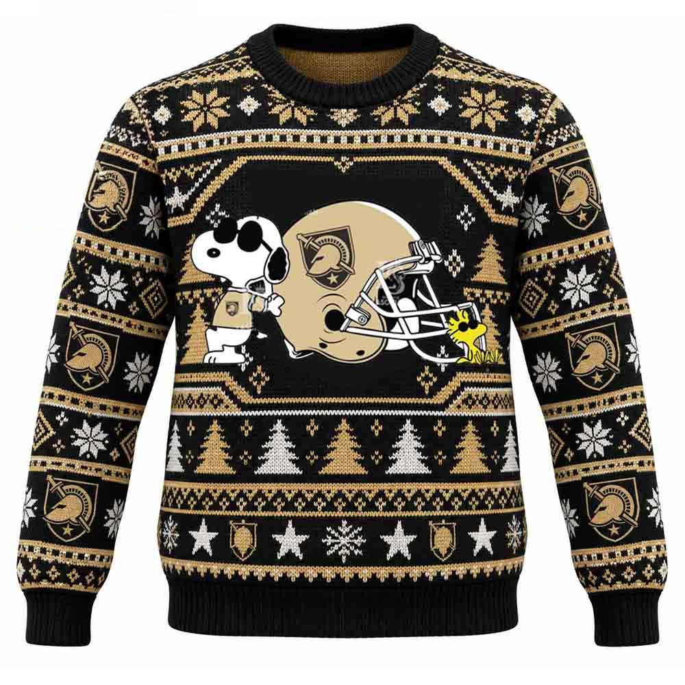 Army Black Knights Merch Snoopy Football Helmet Christmas Ugly Sweater Gift For Him 1 - Unicasport Army Black Knights Merch Snoopy Football Helmet Christmas Ugly Sweater Gift For Him