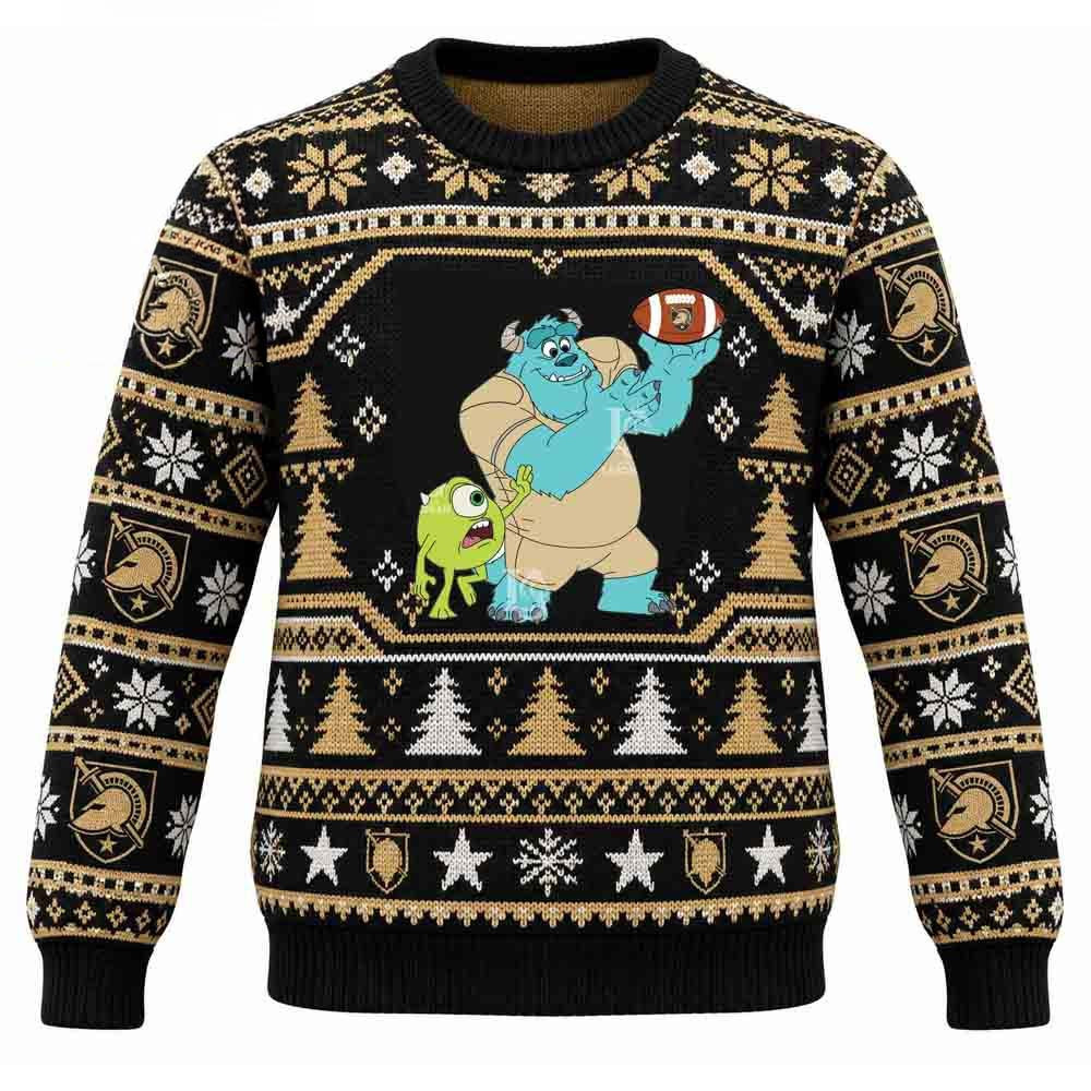 Army Black Knights Merch Sully And Mike Monsters Christmas Ugly Sweater Best Fans Gear Ideas