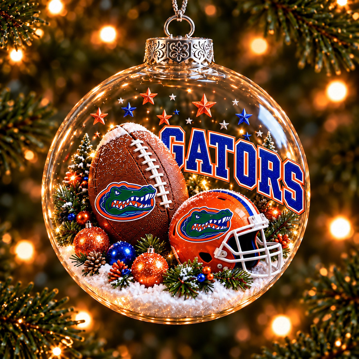 Florida Gators Merch Bauble Ornament Gators Football Christmas Decor Mom Gifts