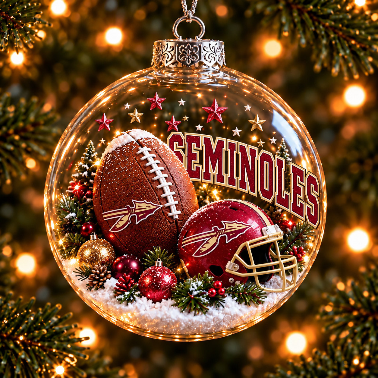 Florida State Seminoles Merch Bauble Ornament Seminoles Football Christmas Decor
