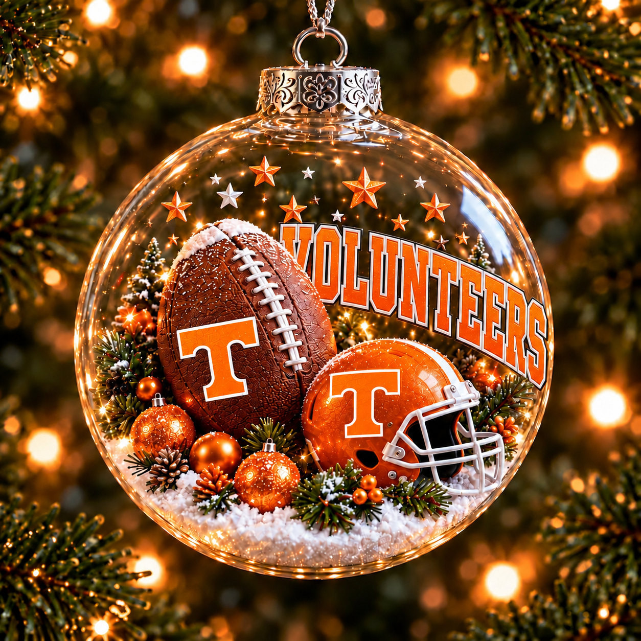 Tennessee Volunteers Merch Bauble Ornament Volunteers NCAA Xmas Ornament Fan Gifts
