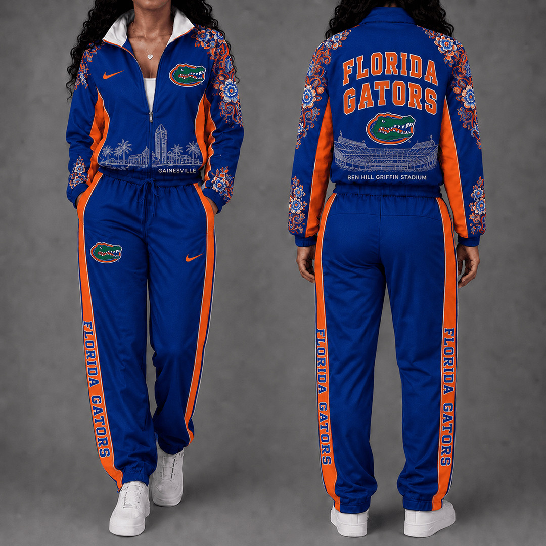 Florida Gators Floral Stadium Jacket And Sweatpants Set Gators NCAA Clothing Gifts 1 - Unicasport Florida Gators Floral Stadium Jacket And Sweatpants Set Gators NCAA Clothing Gifts